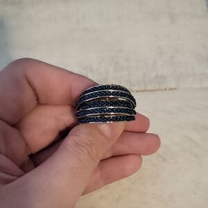 Elegant Blue and Silver Women's Ring